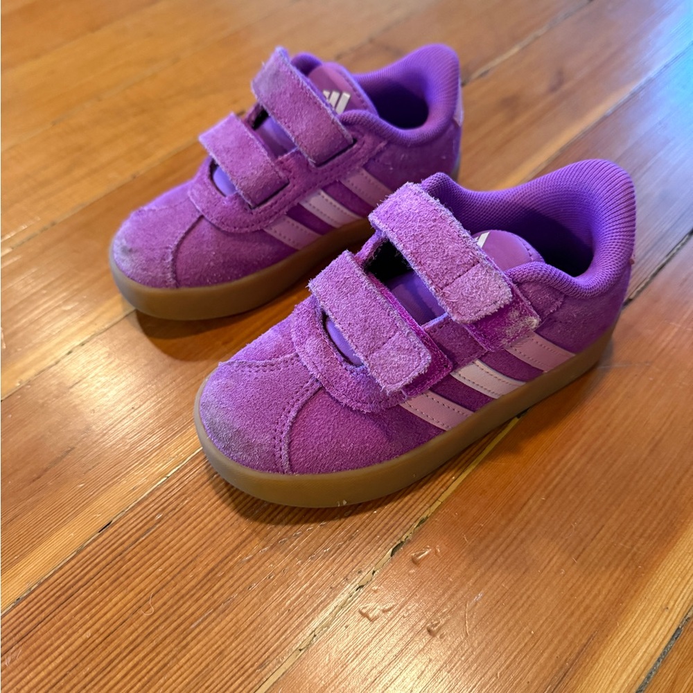 Adidas Kids Velcro Purple Sneakers